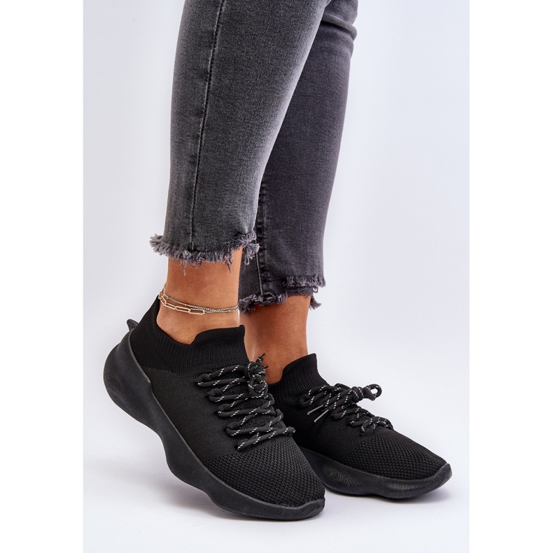Pantofi sport negri Juhitha Slip-On de damă negru 2 Pantofi sport negri Juhitha Slip-On de damă negru 2