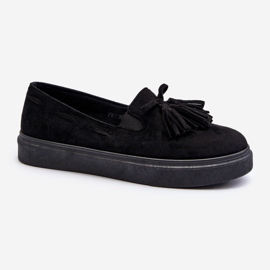 Espadrile de damă cu franjuri Negru Elorvia 2 Espadrile de damă cu franjuri Negru Elorvia 2