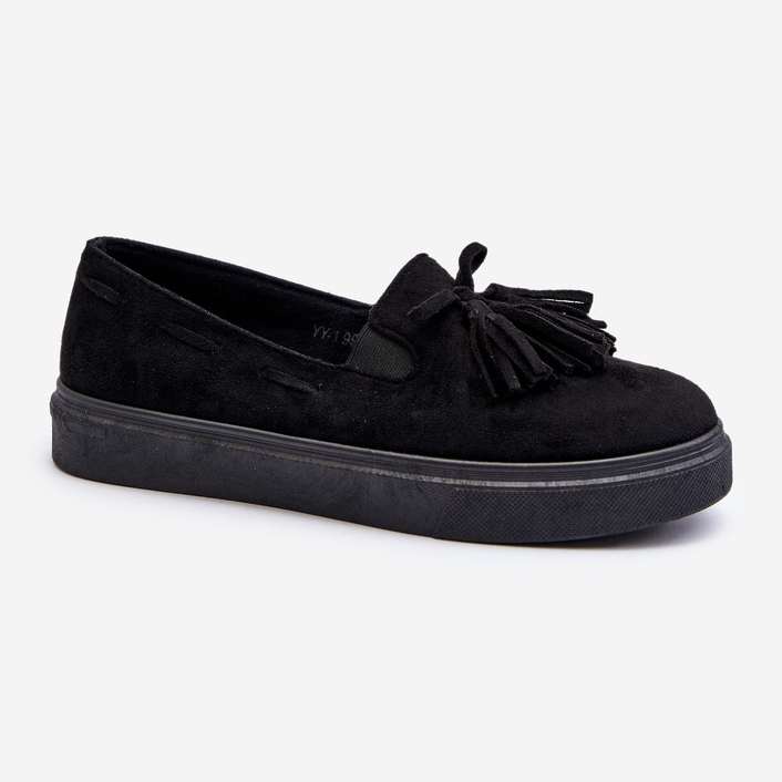 Espadrile de damă cu franjuri Negru Elorvia 2 Espadrile de damă cu franjuri Negru Elorvia 2
