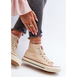 Pantofi de damă înalți Big Star NN274278 Bej 2