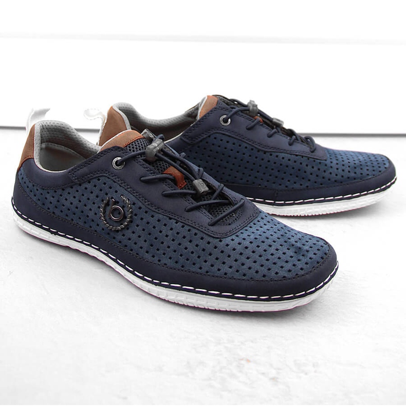 Pantofi sport confortabili pentru bărbați Bugatti NN153246 albastru 1 Pantofi sport confortabili pentru bărbați Bugatti NN153246 albastru 1