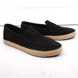 Pantofi pentru bărbați, mocasini espadrile cu slip-on, negru Big Star NN174046 1