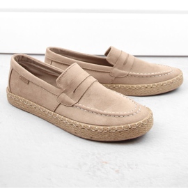 Pantofi pentru bărbați, mocasini espadrile cu slip-on, bej Big Star NN174049 1