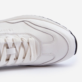 Tenisi din piele pentru bărbați Big Star NN174288 alb 1