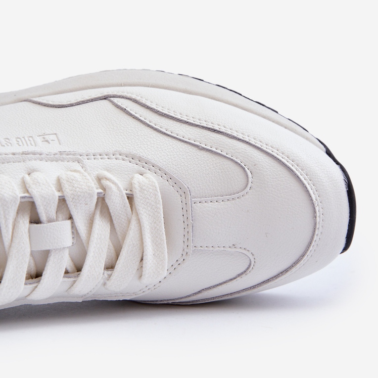 Tenisi din piele pentru bărbați Big Star NN174288 alb 1