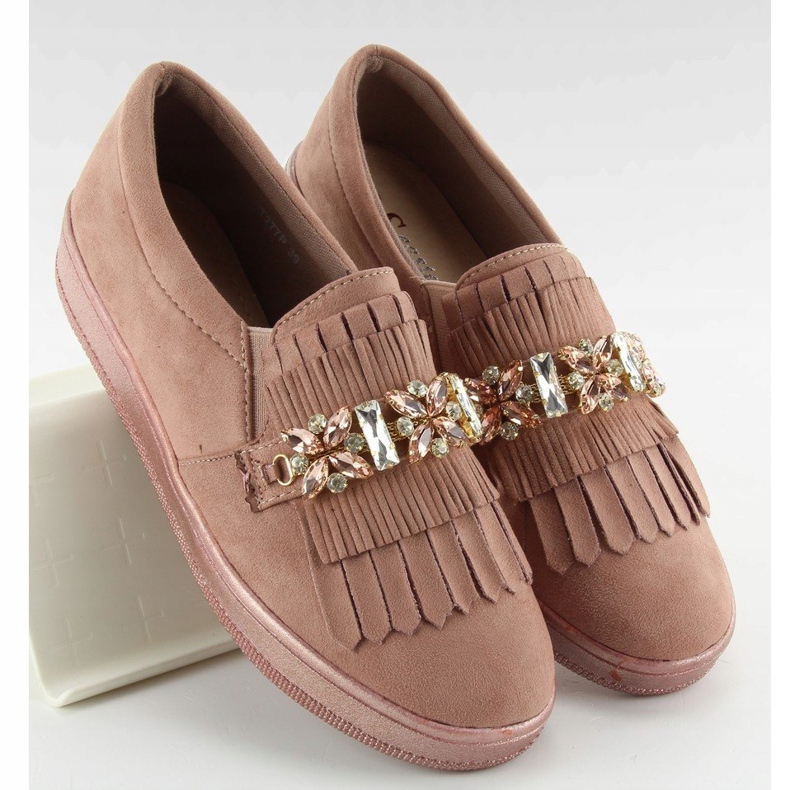 Pantofi pe talpă perlată t277p Roz 2