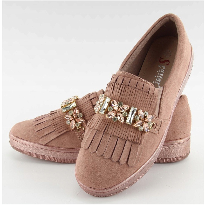 Pantofi pe talpă perlată t277p Roz 1
