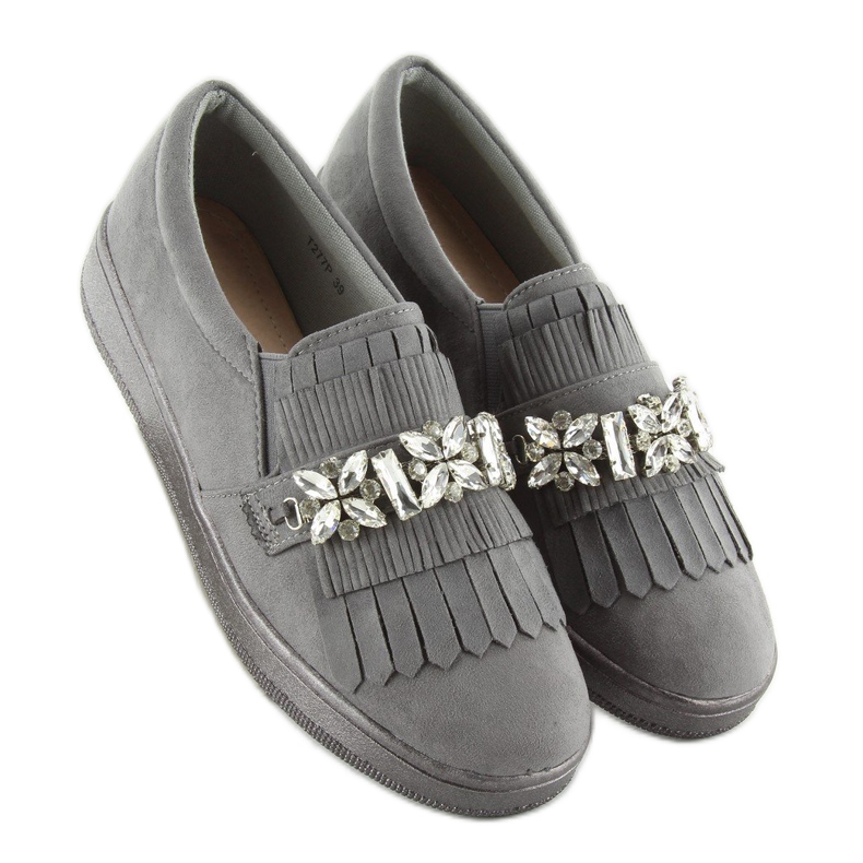 Pantofi pe talpă perlată t277p Gri 2