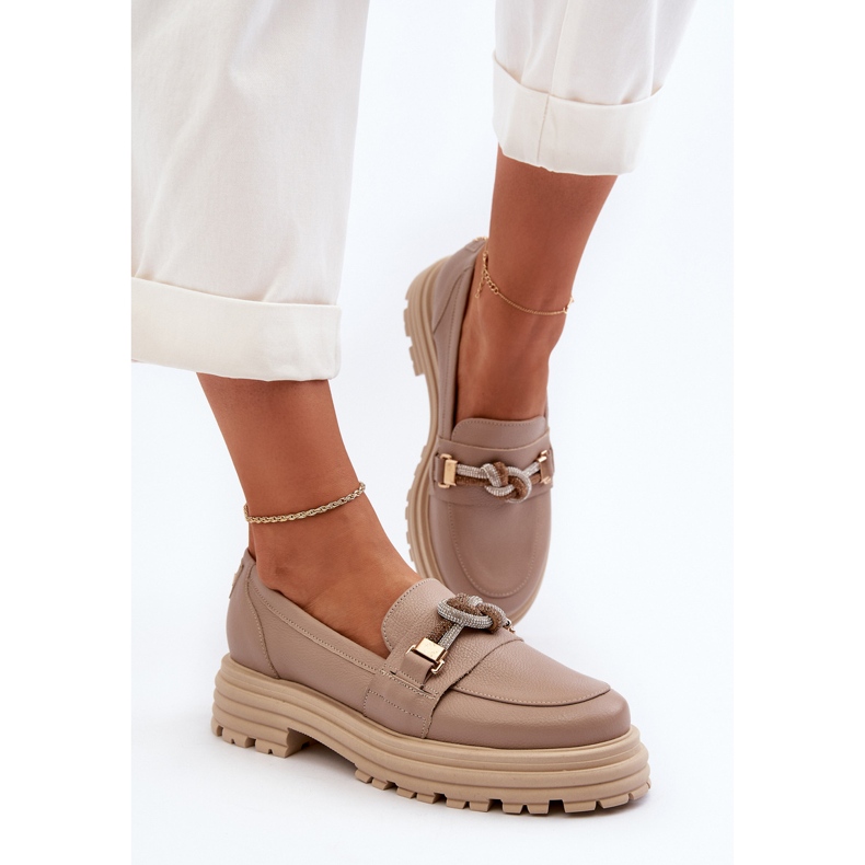 Mocasini Dama Piele Cu Decorat Laura Messi 2780 Bej Inchis 1 Mocasini Dama Piele Cu Decorat Laura Messi 2780 Bej Inchis 1