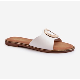 Flip-flops Dama Cu Decorat Cilima Alb 1