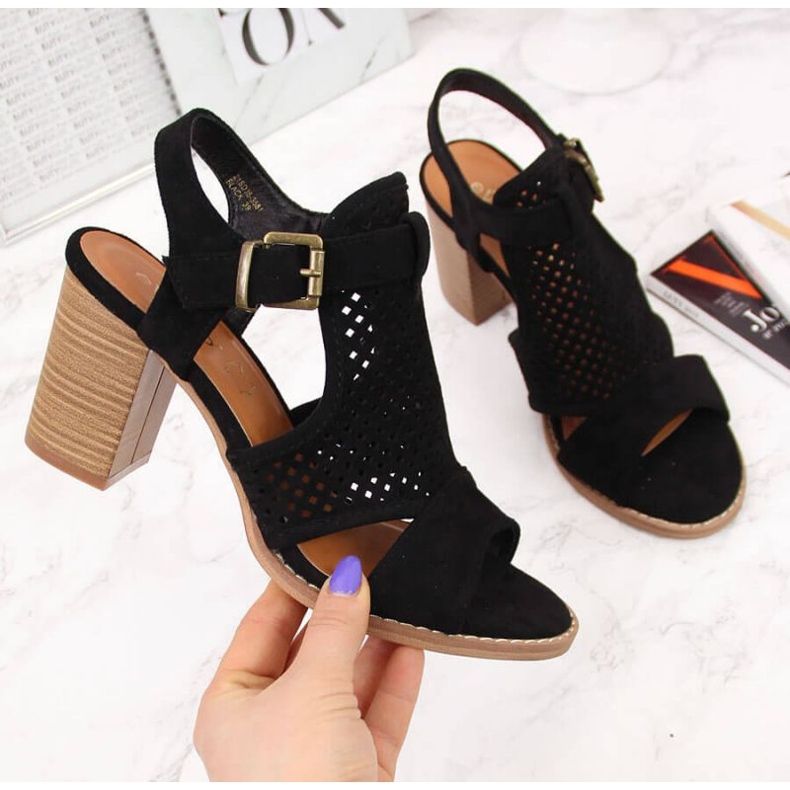 Sandale eVento pe toc înalt W EVE272A negru 1