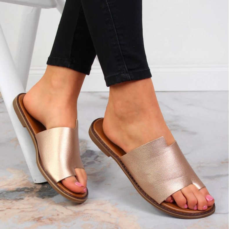 Șlapi Jezzi W JEZ354B de aur 2