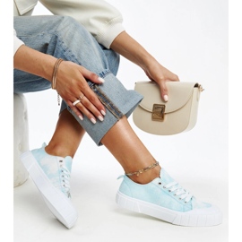 Tenisi albastri din stofa marca Jerina albastru 1