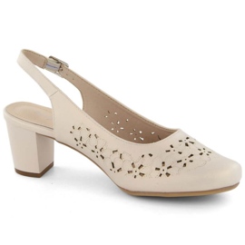 Sandale ajurate Sergio Leone W SK436B, bej perlat 1