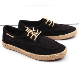 Big Star INT1995A pantofi de piele intoarsa neagra negru 1