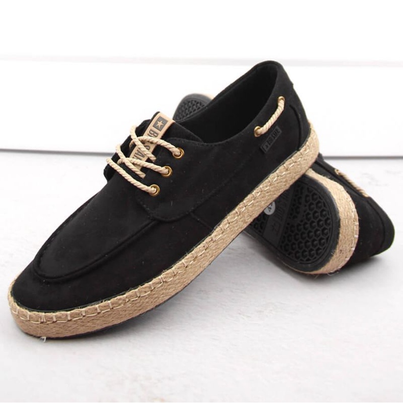 Big Star INT1995A pantofi de piele intoarsa neagra negru 2