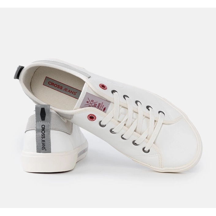 Tenisi albi pentru bărbați Cross Jeans 1