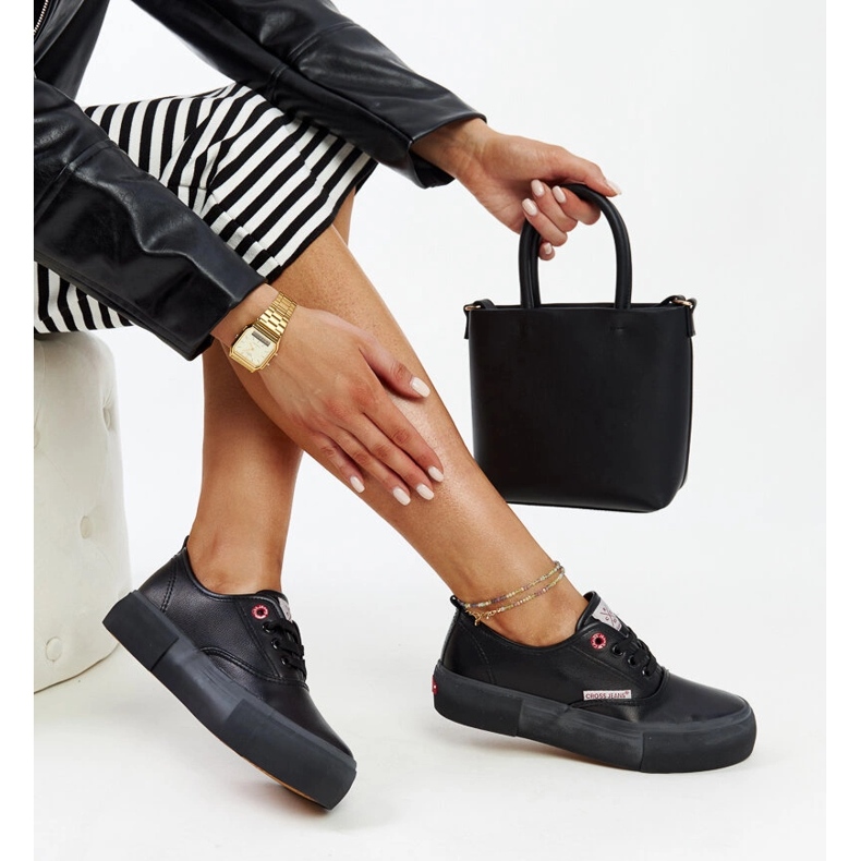 Adidași negri Cross Jeans pentru femei negru 1