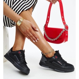 Tenisi Cross Jeans dama negri si gri negru 1