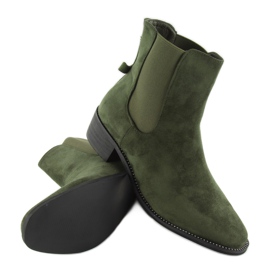 Cizme subțiri Jodhpur cu fundă verde M270 1