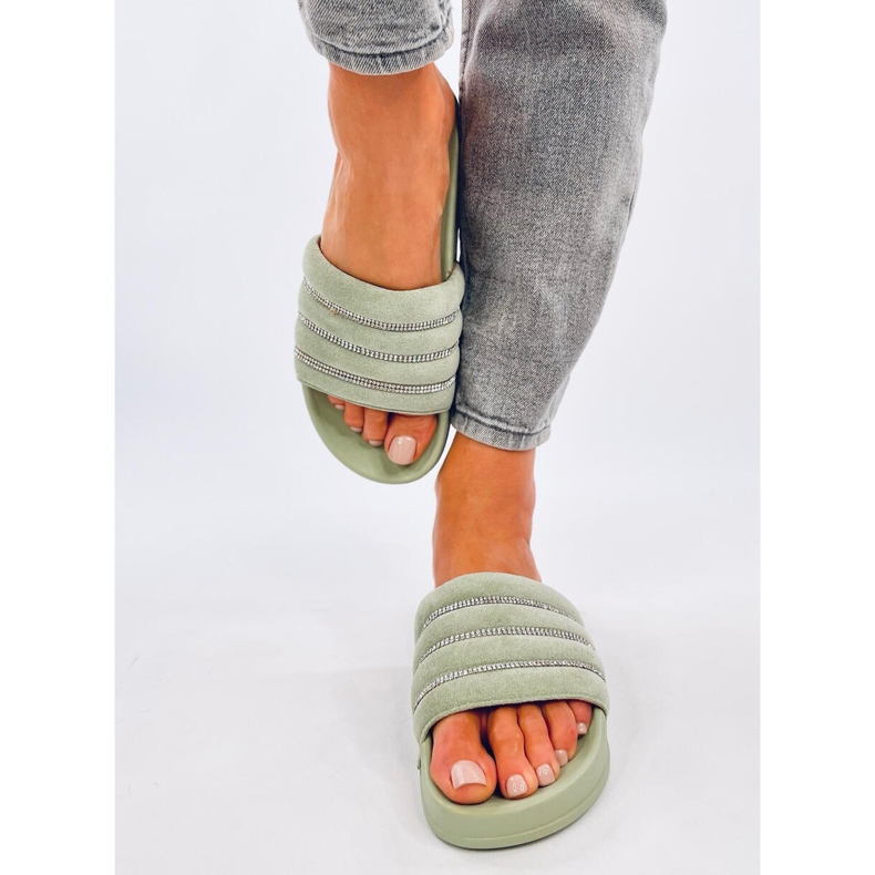 Tobogane cu strasuri Lynne Green verde 1