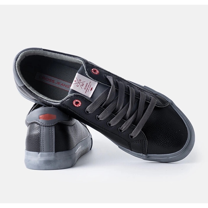 Adidași Cross Jeans pentru bărbați, negri și gri negru 1