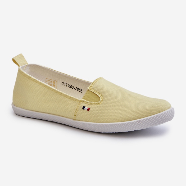 Tenisi Slip-On de damă. Tenisi galbeni Adrancia 1
