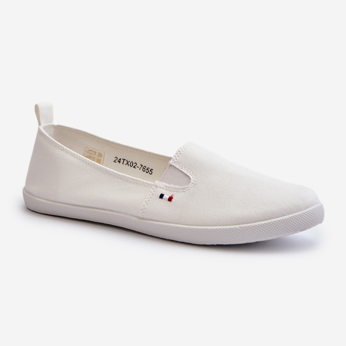 Tenisi Slip-On de damă. Tenisi alb Adranza 1
