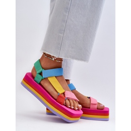Sandale Damă Platformă Multicolor Edireda 2