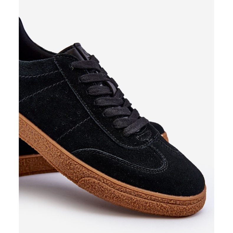 Pantofi de piele intoarsa pentru barbati Big Star NN174187 Negri negru 2