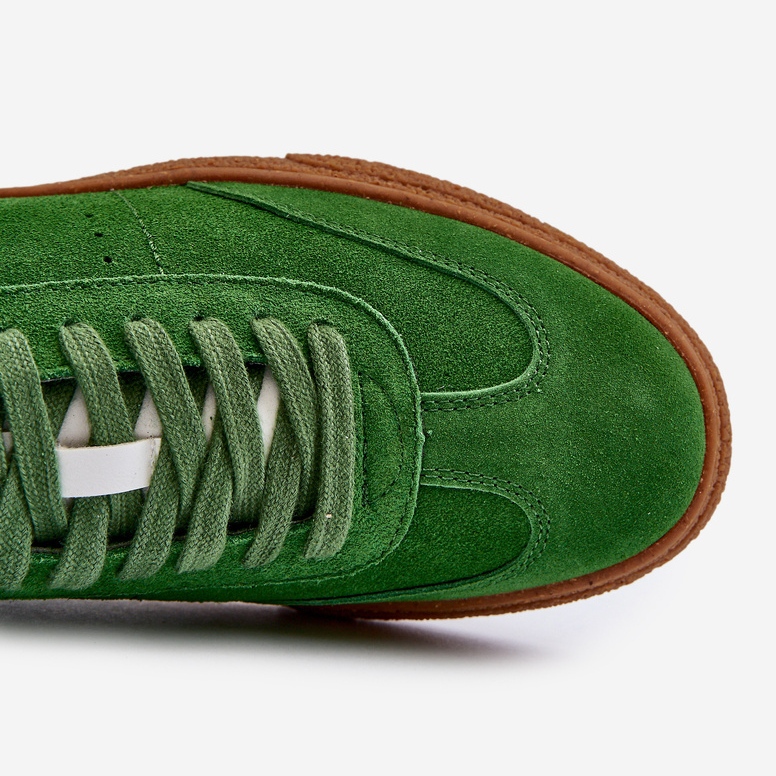 Pantofi de piele intoarsa pentru barbati Big Star NN174188 Verde 1