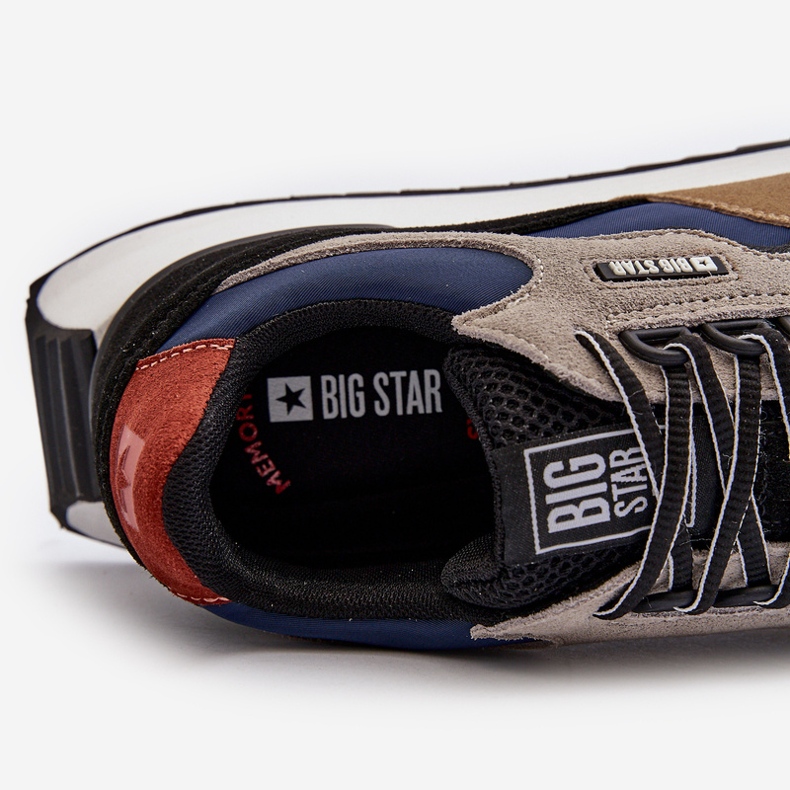 Pantofi bărbați Big Star NN174320 Memory Foam System Bej-Albastru 1