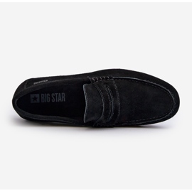 Mocasini de piele intoarsa barbati Big Star NN174224 Negru 1