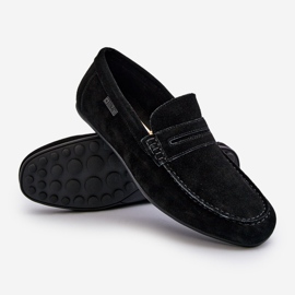 Mocasini de piele intoarsa barbati Big Star NN174224 Negru 2