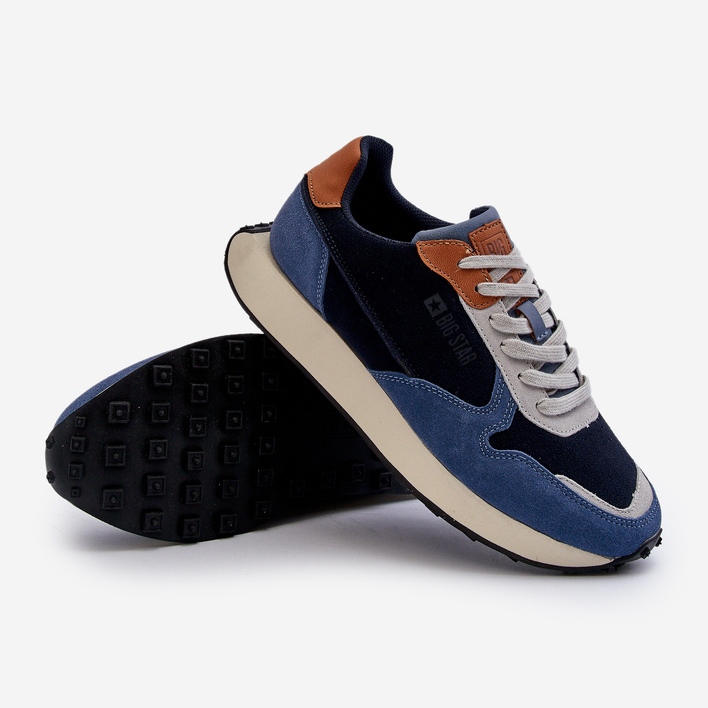 Pantofi bărbați cu sistem de spumă cu memorie Big Star NN174356 Bleumarin albastru 1