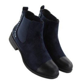 JAX3251 cizme Jodhpur albastre cu crampoane albastru marin 2