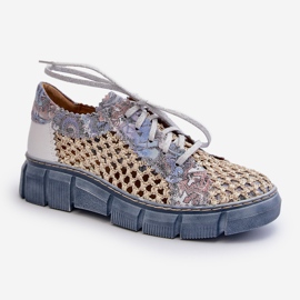 Pantofi din piele de damă Maciejka 05850-06 Albastru 1
