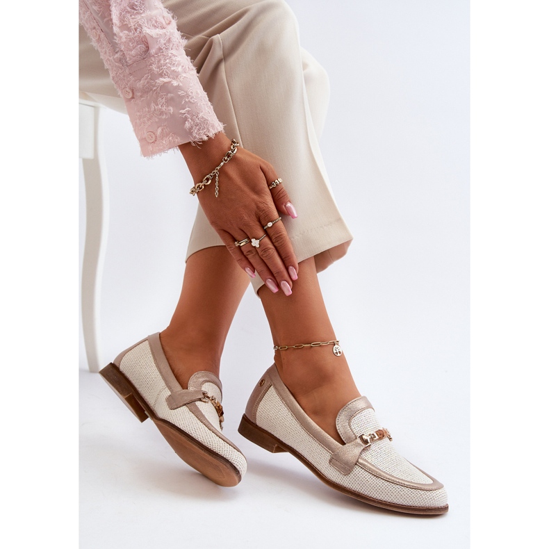 Mocasini Piele Cu Decoratie Aurie Maciejka 06442-25 Aur de aur 1 Mocasini Piele Cu Decoratie Aurie Maciejka 06442-25 Aur de aur 1