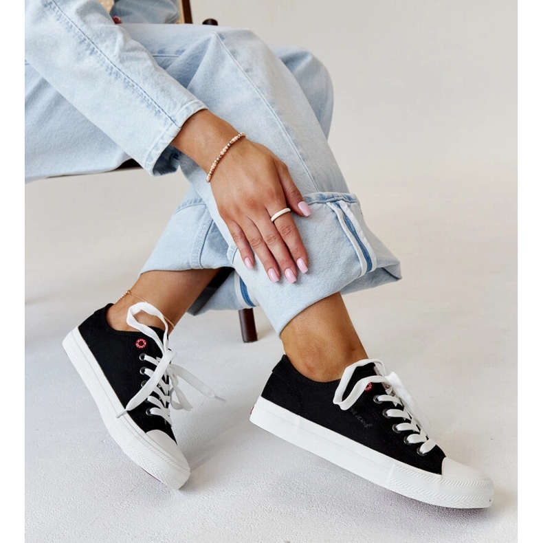 Adidași Cross Jeans damă din material negru 1