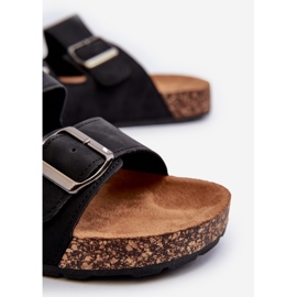 Flip-flops pentru bărbați cu talpă din plută, Black Rosawia negru 2