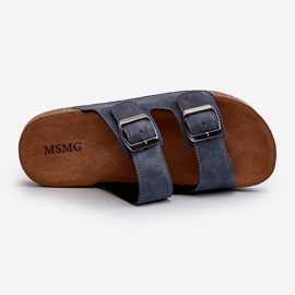 Flip-flops pentru bărbați cu talpă din plută, bleumarin Rosawia albastru 1 Flip-flops pentru bărbați cu talpă din plută, bleumarin Rosawia albastru 1