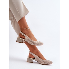 Pompi cu toc inalt Beige Block Gemifa bej 8