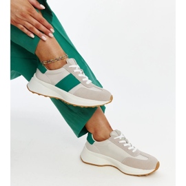 Adidași din piele gri și verde de la Ganim 1 Adidași din piele gri și verde de la Ganim 1