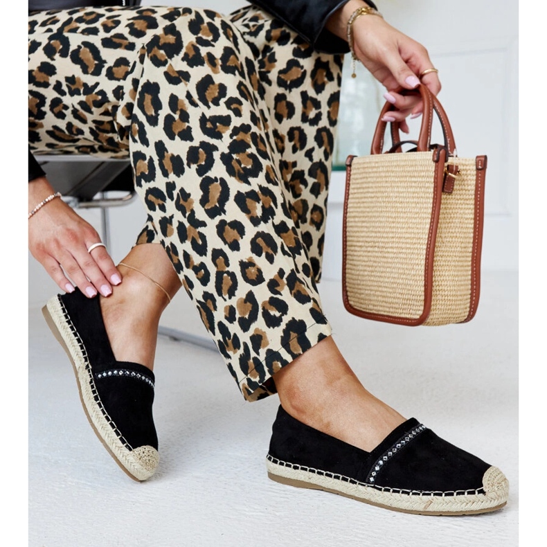 Espadrile negre cu strasuri Abia negru 1