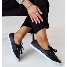 Tenisi slip-on bleumarin din piele ecologică Knudsen albastru 1