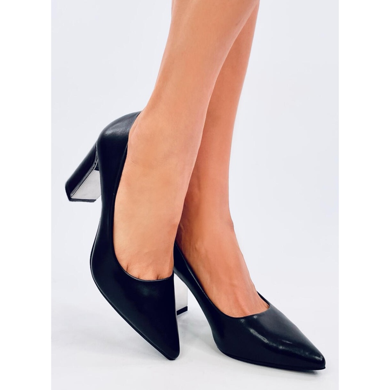 Laurents Pompe negre cu toc stiletto negru 2