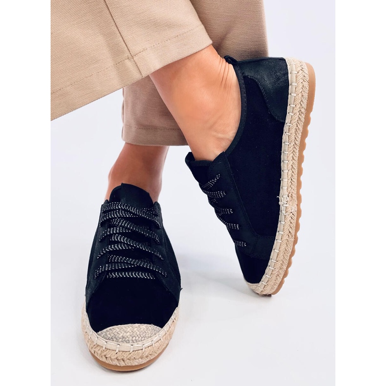 Tenisi espadrile Felix Black negru 1