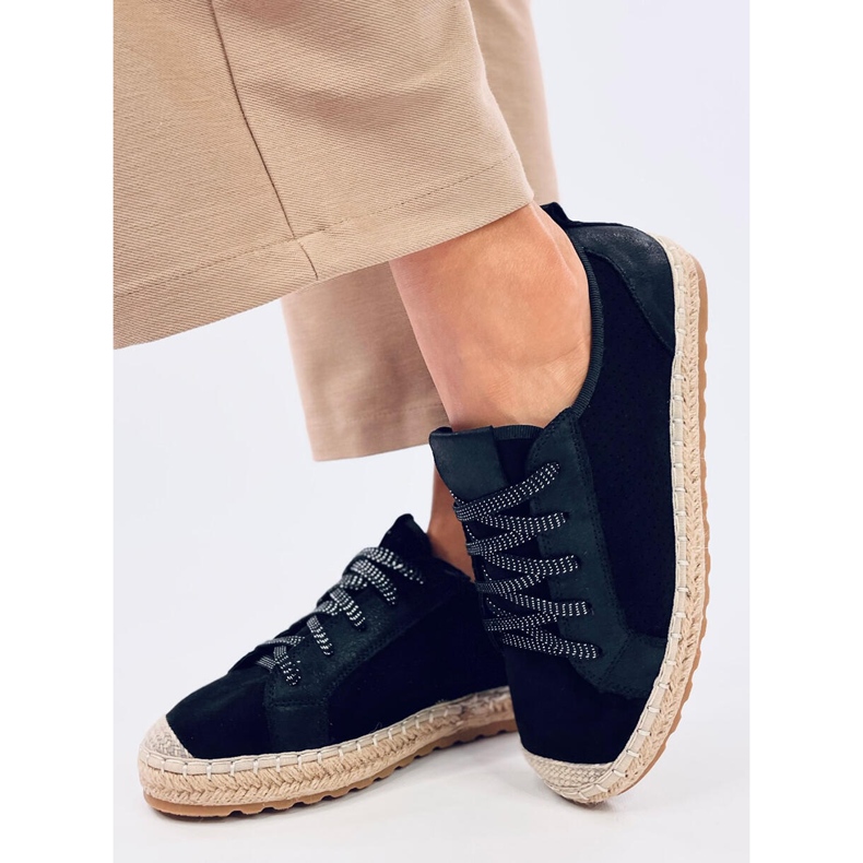 Tenisi espadrile Felix Black negru 2