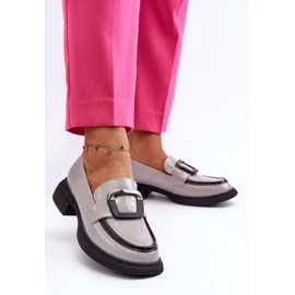 Vinceza Mocasini de dama din piele lacuita gri Fidodia 2 Vinceza Mocasini de dama din piele lacuita gri Fidodia 2