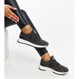 Adidași gri închis cu talpă Olonio mai groasă 1